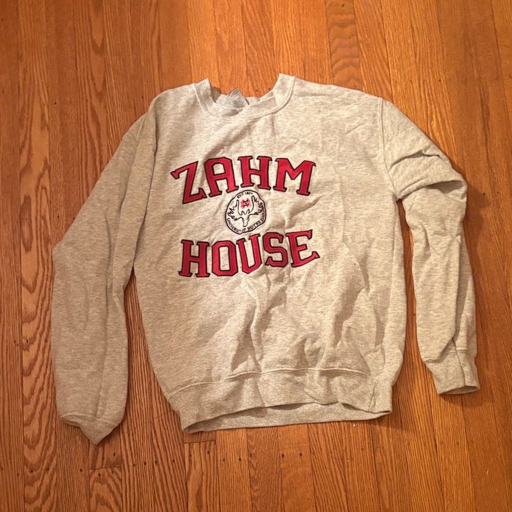 University of Notre Dame Zahm House Embroidered Crewneck
